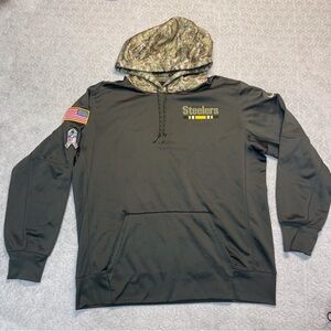 Pittsburgh Steelers Salute To Service On Field Camo Hoodie Sweatshirt Nike